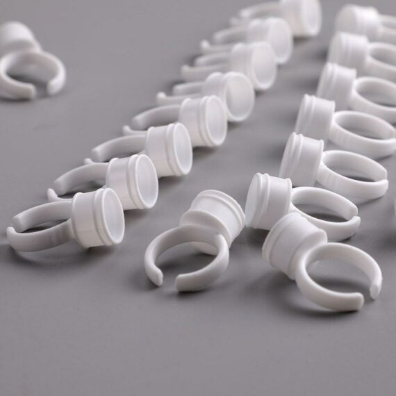 حلقات حامل حبر الوشم الصباغ للمكياج الدائم من Microblading 100 قطعة