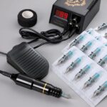 Kit de caneta para máquina de tatuagem rotativa Solong Tattoo para iniciantes EM125KIT02BP142