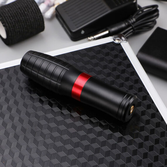 Solong Motor Tattoo Pen Machine Kit noir rouge EM153KITP162