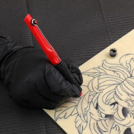 HAWINK Tattoo Kit Комплект писалка за татуировки Poke a Stick Комплект ръчни инструменти за татуировки със 7 мастила 20 PCS игли