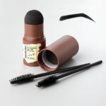 Kit de estêncil de sobrancelha ANTIKE Ferramentas de maquiagem à prova d&#39;água carimbo de sobrancelha e pó de sobrancelha com estênceis de sobrancelha reutilizáveis