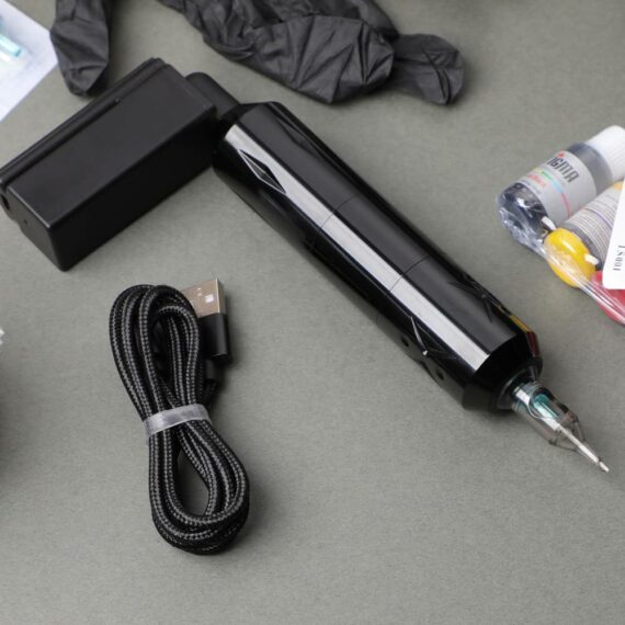 مجموعة ماكينة قلم الوشم الدوارة اللاسلكية STP29KITP199-1