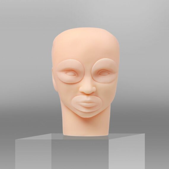 نموذج رأس عارضة أزياء للتدريب من السيليكون قابل للإزالة