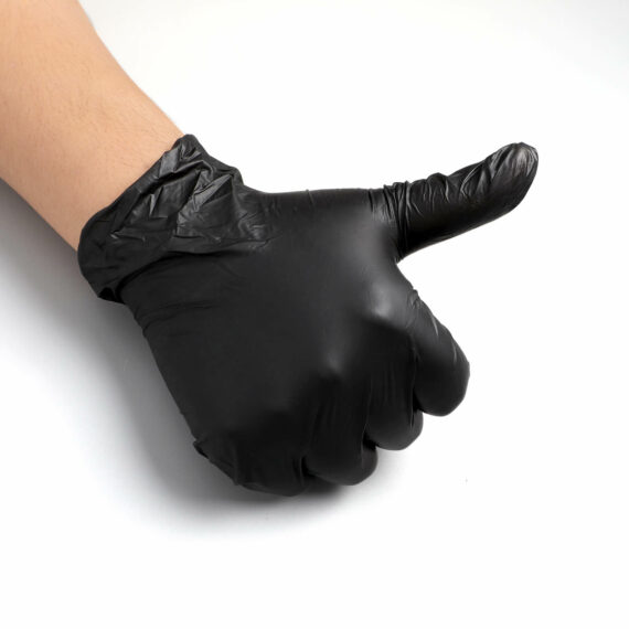 Solong Tattoo черни латексови ръкавици за еднократна употреба Големи размери 100 бр.