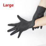 Solong Tattoo черни латексови ръкавици за еднократна употреба Големи размери 100 бр.