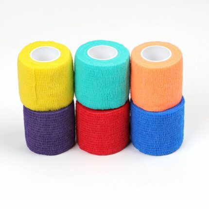 Solong Tattoo Non Woven Tattoo Grip Bandage colorful Professional cohesive elastic bandage 6pcs/box
