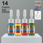Solong Tattoo Ink Set 14 Complete Colors 1/6oz (5ml)