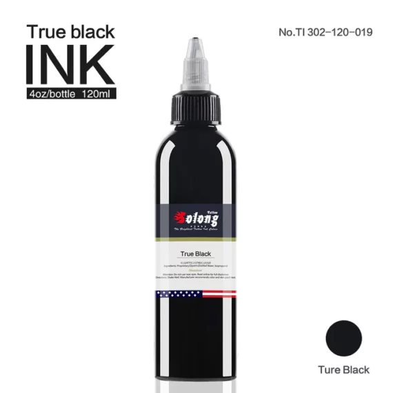 Tinta para tatuaje Solong True Black 4oz (120ml)