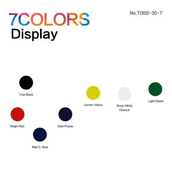 סט 7 צבעים, 1oz - סט דיו קעקוע מקצועי של Solong TI302-30-7