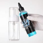 Jabón azul para tatuajes Solong de 4 onzas + solución curativa calmante para limpieza de botellas de espuma de 100 ml