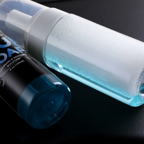 Jabón azul para tatuajes Solong de 4 onzas + solución curativa calmante para limpieza de botellas de espuma de 100 ml