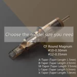 EN02 Tattoo Needle Cartridges Round Magnum/RM Open Flat