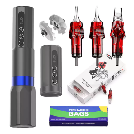 CNC CW2 Wireless Tattoo Pen Kit With 60 Packs Of Police Cartridges