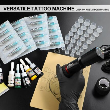Kit per tatuaggio con pistola per tatuaggi wireless