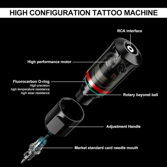 STIGMA bežični pištolj za tetoviranje komplet za tetoviranje STQ49P802-1&amp;1400 mAh baterija za tetoviranje