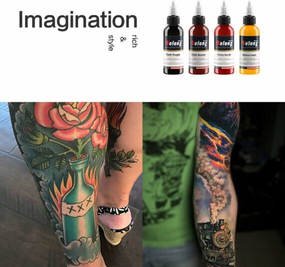 Juego de 21 colores, 1 oz - Tinta para tatuaje profesional Solong TI302-30-21