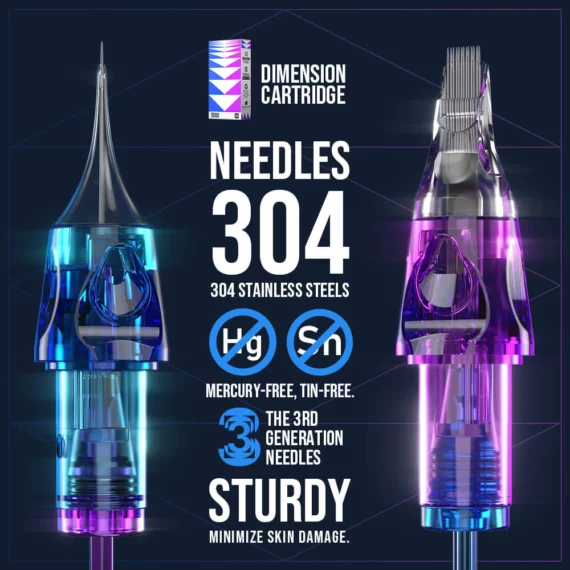 CNC Dimension Tattoo Needle Cartridges Round Shader/ RS 20PCS