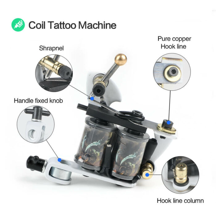 Solong Tattoo New Beginner 1 Pro Machine Gun Tattoo Kit