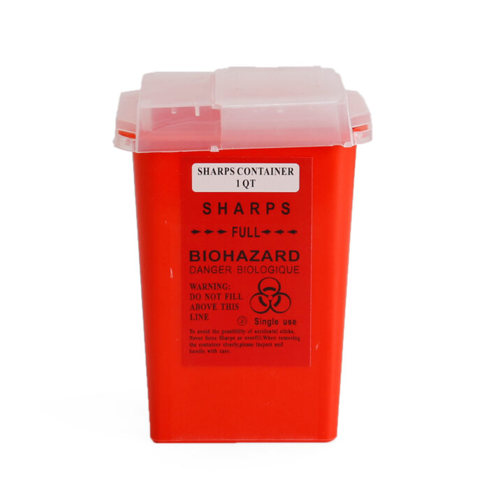Professional Tattoo Sharps Needles Disposal red Container For Tattoo Artists TC234