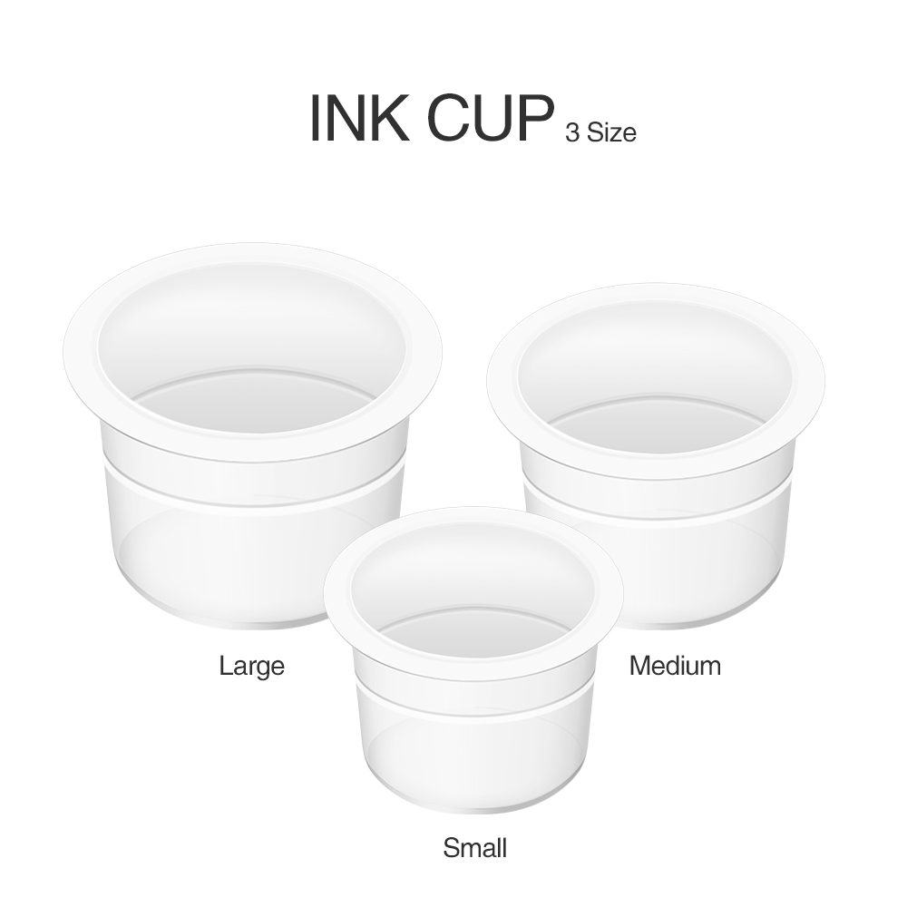 Tattoo Plastic Ink Cups White Color 1000pcs