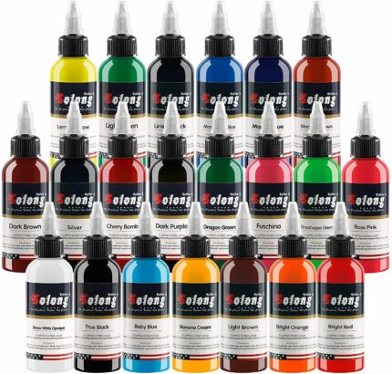 Solong Professional Tattoo Ink Set 21 Complete Colors 1oz (30ml)