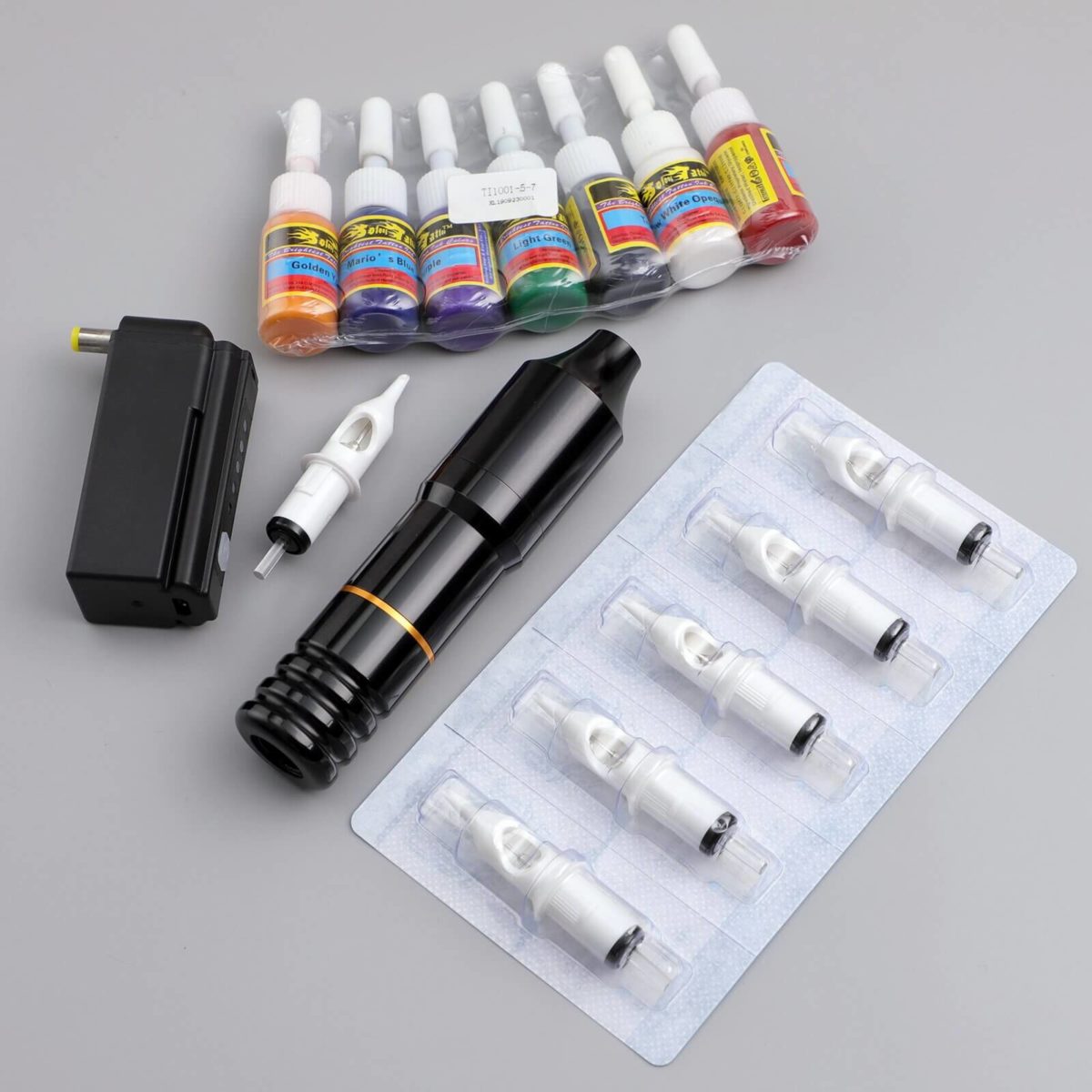 Solong Rotary Tattoo Pen Machine Kit Power Supply