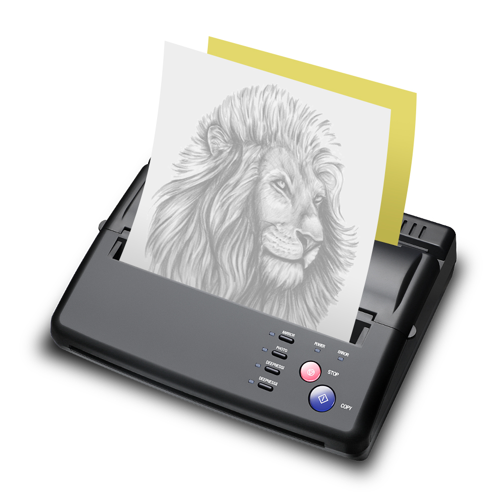 Tattoo Stencil Transfer Machine Černá termální kopírka pro přenosové papíry