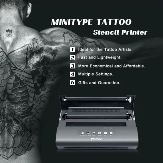 Mini Thermal Tattoo Transfer Copier Clear Patterns Tattoo Transfer Printer  W EUJ