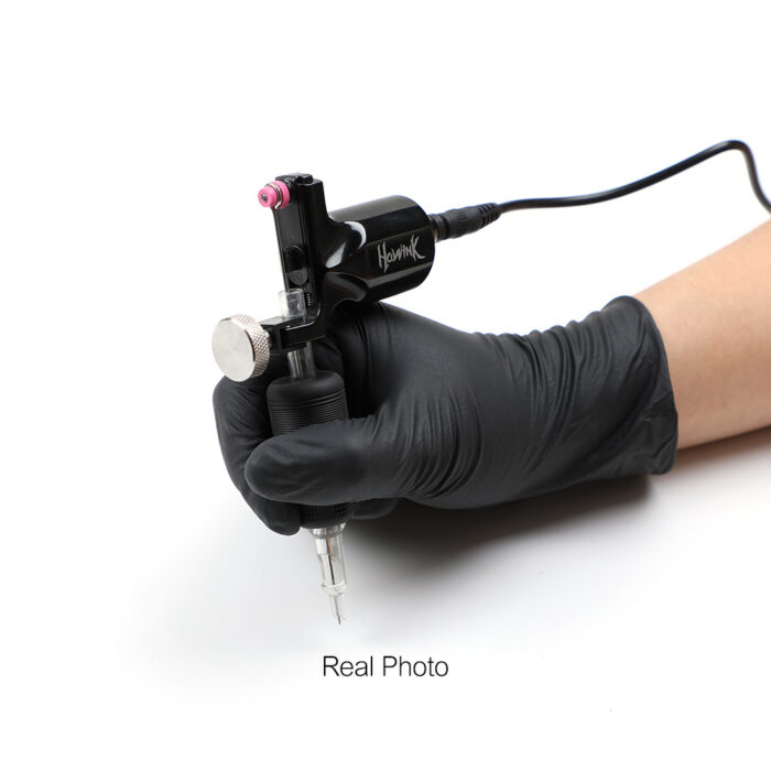 Solong Tattoo 100Pcs Black Disposable Tattoo Latex Gloves Size Medium TC106-2