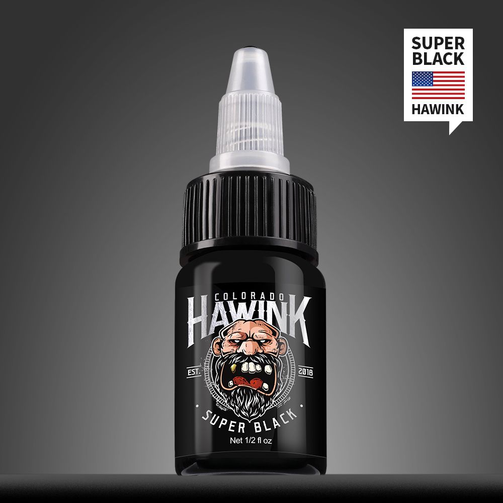 Hawink® Tattoo Ink Super Black 1/2oz - Solong Tattoo Supply