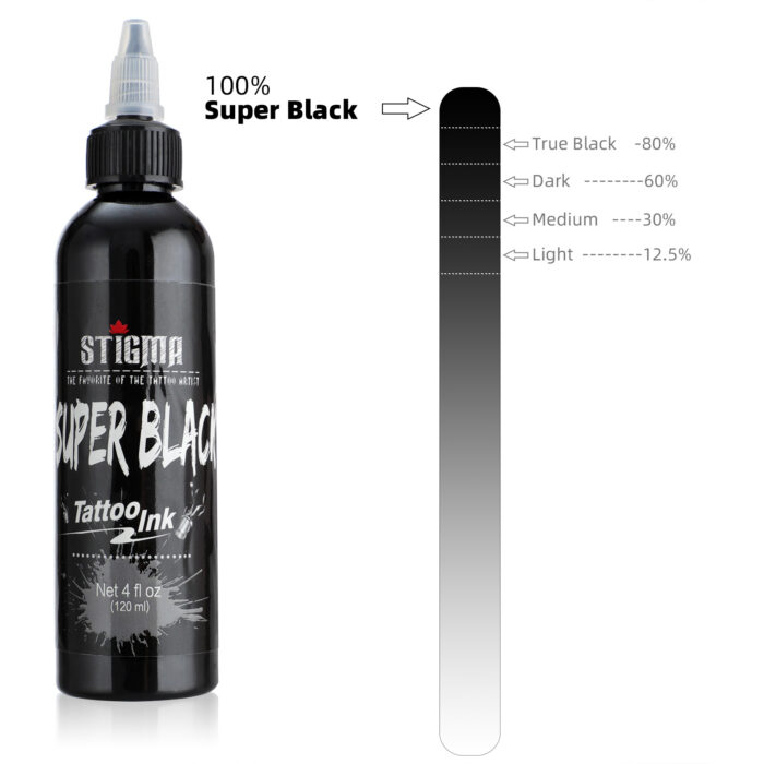 Stigma Black Color Scale Tattoo Ink 4oz Super Black