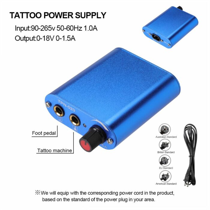 Solong Tattoo® Mini tattoo power supply P162 Blue Color