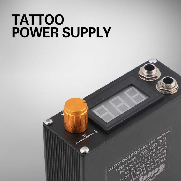 Solong Tattoo® Aluminum Digital LCD Tattoo Power Supply Black Color