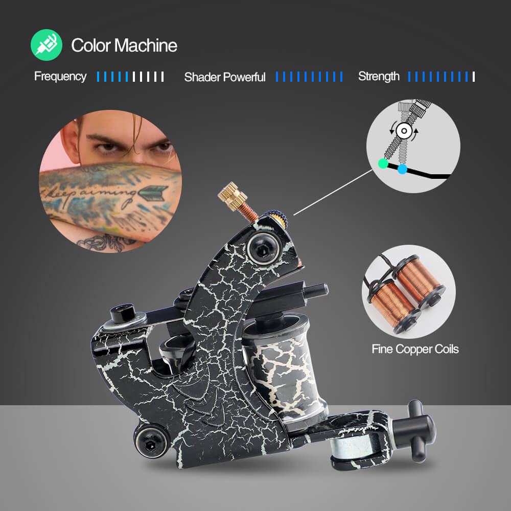 Solong Tattoo® Complete Tattoo Kit 4 Pro Coil Machine Guns TK456